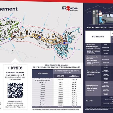 Studio 4 Personnes Vue Piste เลส์เดอซาลป์ ภายนอก รูปภาพ